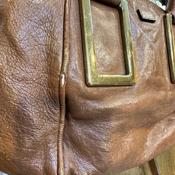 Vintage Chloe brown leather bag with brass detail. Long strap and dust bag incl. - Picture 7 of 10